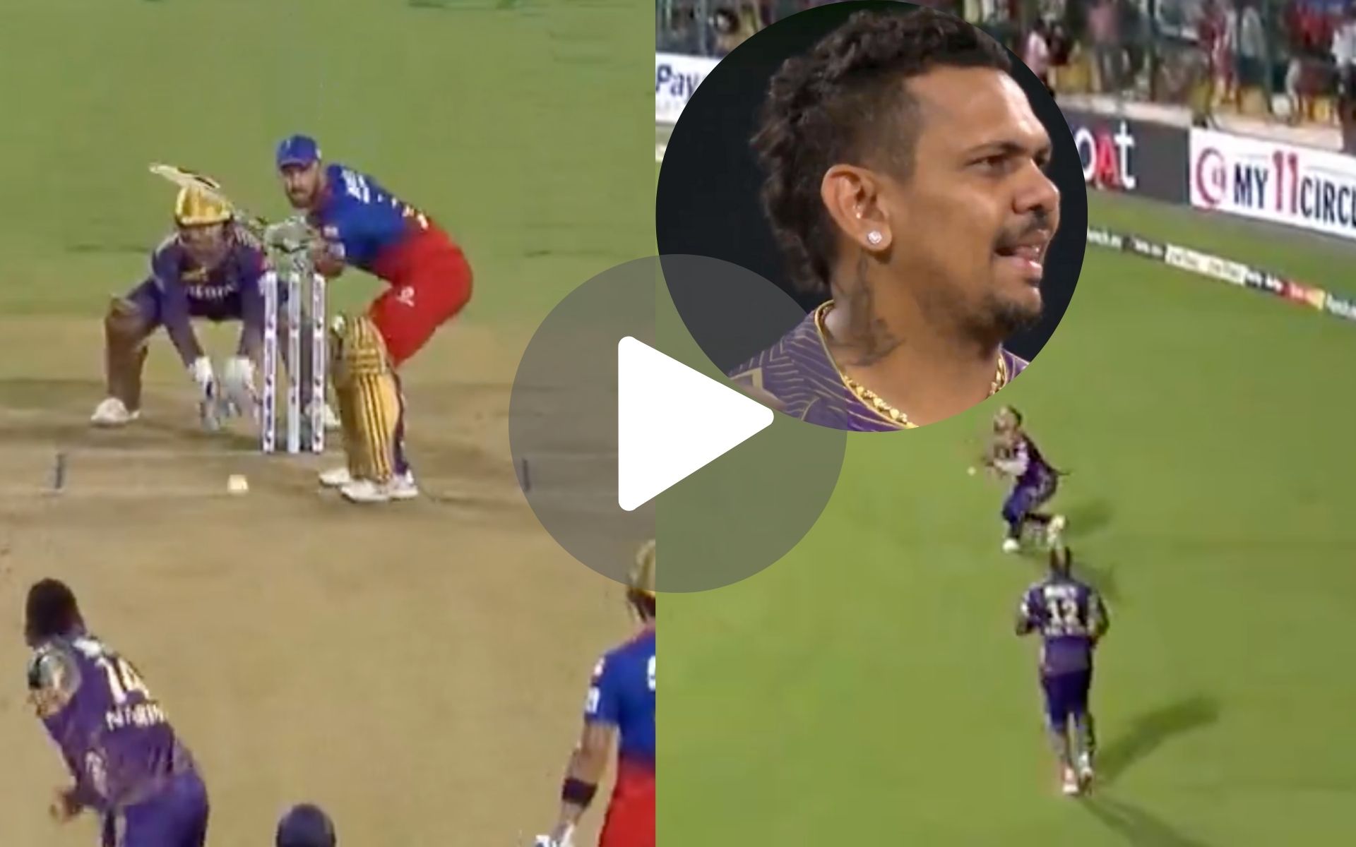 [Watch] Glenn Maxwell's Dropped Catch In RCB-KKR Clash Frustrates Sunil Narine